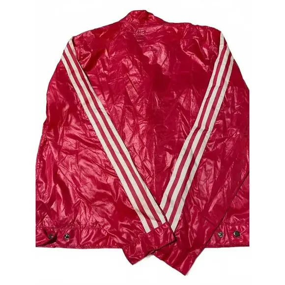 Vintage Adidas 3 Stripe Windbreaker Hot Pink L - Picture 3 of 7